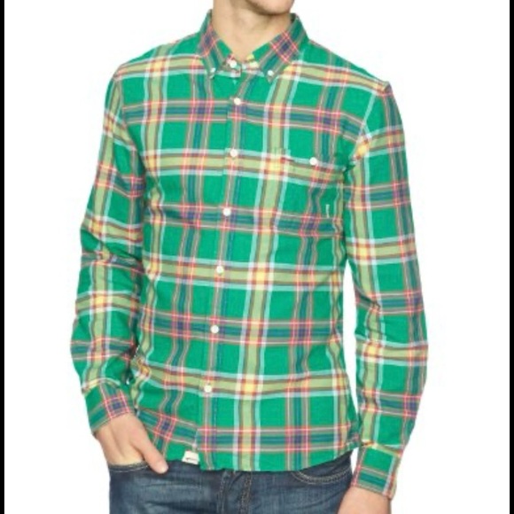 Vans Green Plaid Button Down Long Sleeve Shirt - Picture 13 of 13